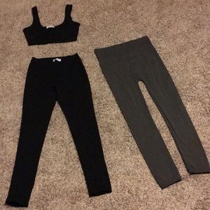 Fashion nova set and leggings lot